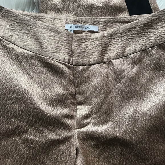 Derek Lam 10 Crosby Silk Blend Metallic Pant - Picture 2 of 8